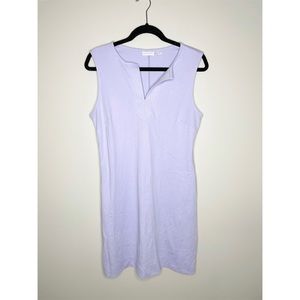 New York & Company Purple Lilac T-Shirt V Neck Dress